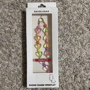 NWT BaubleBar Heart Phone Charm Wristlet